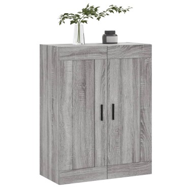 vidaXL Ντουλάπι Επιτοίχιο Γκρι Sonoma 69,5x34x90cm Επεξεργ. Ξύλο 1 τεμ.