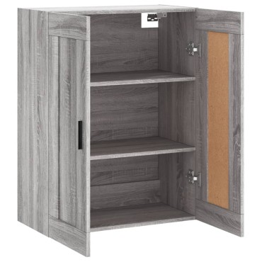 vidaXL Ντουλάπι Επιτοίχιο Γκρι Sonoma 69,5x34x90cm Επεξεργ. Ξύλο 1 τεμ.
