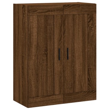 vidaXL Ντουλάπι Τοίχου Καφέ Δρυς 69,5x34x90cm από Επεξεργ. Ξύλο 1 τεμ.