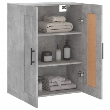 vidaXL Ντουλάπι Επιτοίχιο Γκρι Σκυροδεμ. 69,5x34x90cm Επεξεργ. Ξύλο 1 τεμ.
