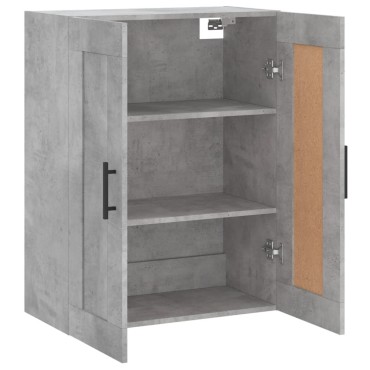 vidaXL Ντουλάπι Επιτοίχιο Γκρι Σκυροδεμ. 69,5x34x90cm Επεξεργ. Ξύλο 1 τεμ.