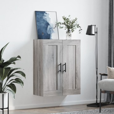 vidaXL Ντουλάπι Επιτοίχιο Γκρι Sonoma 69,5x34x90cm Επεξεργ. Ξύλο 1 τεμ.