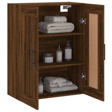 vidaXL Ντουλάπι Τοίχου Καφέ Δρυς 69,5x34x90cm από Επεξεργ. Ξύλο 1 τεμ.