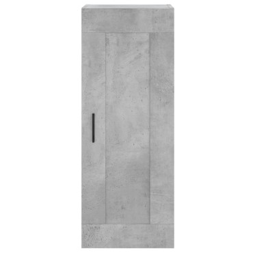 vidaXL Ντουλάπι Τοίχου Γκρι Σκυροδέματος 34,5x34x90cm Επεξεργ. Ξύλο 1 τεμ.