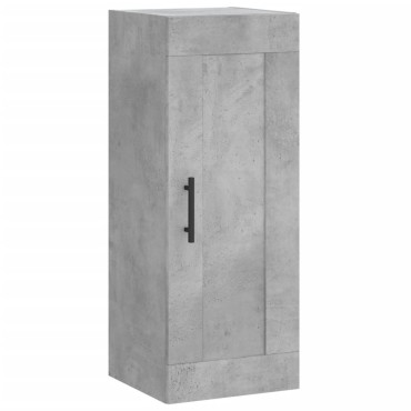 vidaXL Ντουλάπι Τοίχου Γκρι Σκυροδέματος 34,5x34x90cm Επεξεργ. Ξύλο 1 τεμ.