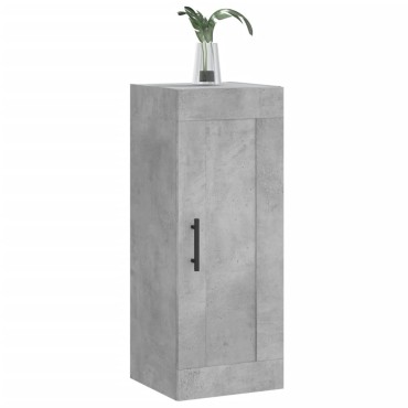 vidaXL Ντουλάπι Τοίχου Γκρι Σκυροδέματος 34,5x34x90cm Επεξεργ. Ξύλο 1 τεμ.