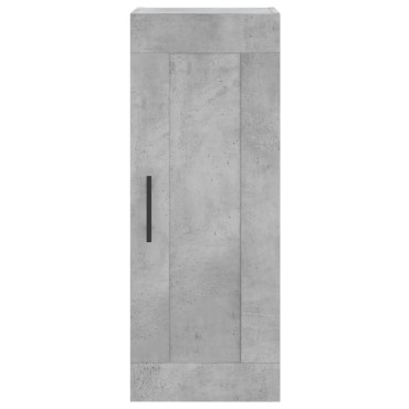 vidaXL Ντουλάπι Τοίχου Γκρι Σκυροδέματος 34,5x34x90cm Επεξεργ. Ξύλο 1 τεμ.