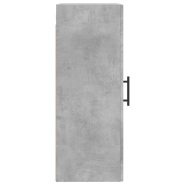 vidaXL Ντουλάπι Τοίχου Γκρι Σκυροδέματος 34,5x34x90cm Επεξεργ. Ξύλο 1 τεμ.