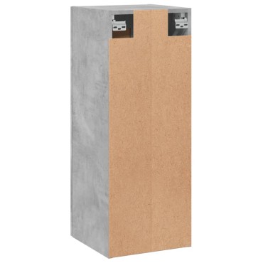 vidaXL Ντουλάπι Τοίχου Γκρι Σκυροδέματος 34,5x34x90cm Επεξεργ. Ξύλο 1 τεμ.