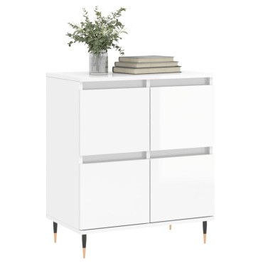 vidaXL Ντουλάπι Γυαλιστερό Λευκό 60x35x70cm από Επεξεργασμένο Ξύλο 1 τεμ.
