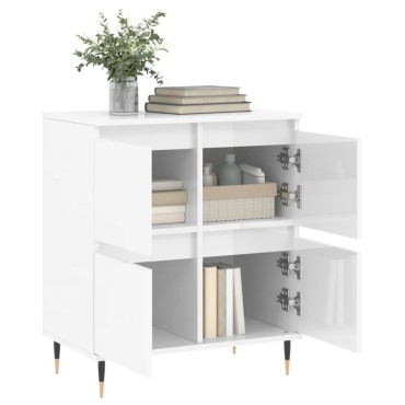 vidaXL Ντουλάπι Γυαλιστερό Λευκό 60x35x70cm από Επεξεργασμένο Ξύλο 1 τεμ.