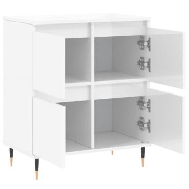 vidaXL Ντουλάπι Γυαλιστερό Λευκό 60x35x70cm από Επεξεργασμένο Ξύλο 1 τεμ.