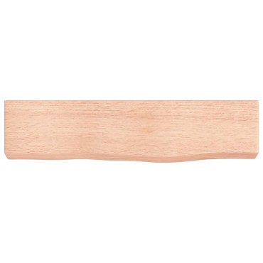 vidaXL Ράφι Τοίχου Ανοιχτό Καφέ 40x10x4cm Επεξεργ. Μασίφ Ξύλο Δρυός 1 τεμ.