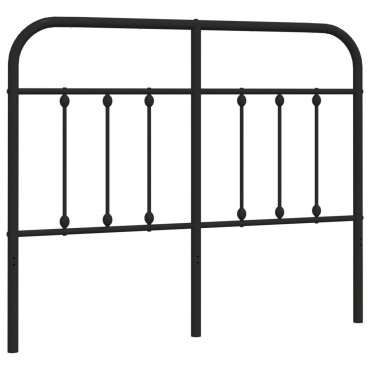 vidaXL Κεφαλάρι Μαύρο Μεταλλικό 125x3x100cm 1 τεμ.