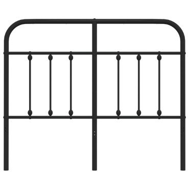 vidaXL Κεφαλάρι Μαύρο Μεταλλικό 125x3x100cm 1 τεμ.