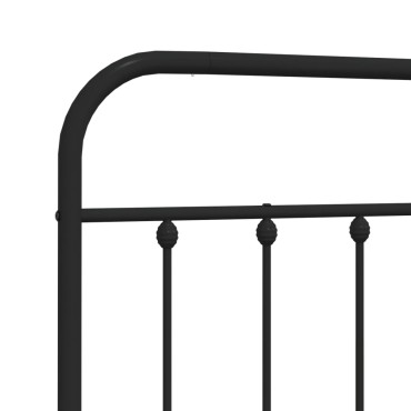 vidaXL Κεφαλάρι Μαύρο Μεταλλικό 125x3x100cm 1 τεμ.