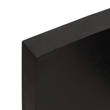 vidaXL Ράφι Τοίχου Σκούρο Καφέ 160x60x(2-6)cm Επεξ. Μασίφ Ξύλο Δρυός 1 τεμ.