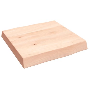 vidaXL Επιφάνεια Τραπεζιού 40x40x(2-6)cm Ακατέργαστο Μασίφ Ξύλο Δρυός 1 τεμ.
