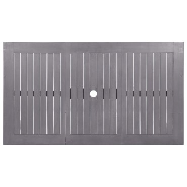 vidaXL Τραπέζι Κήπου Γκρι Πατίνα 140x80x74cm από Μασίφ Ξύλο Ακακίας 1 τεμ.