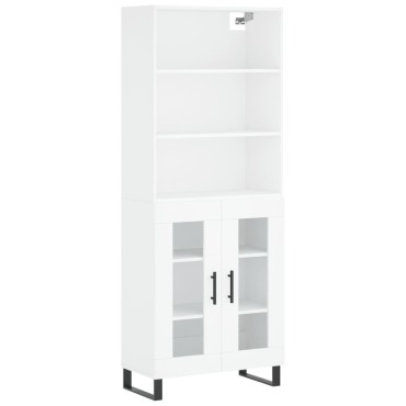 vidaXL Ντουλάπι Λευκό 69,5x34x180cm από Επεξεργασμένο Ξύλο 1 τεμ.