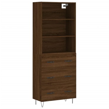 vidaXL Ντουλάπι Καφέ Δρυς 69,5x34x180cm από Επεξεργασμένο Ξύλο 1 τεμ.