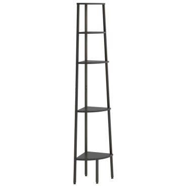 vidaXL Ραφιέρα Γωνιακή 5 Επίπεδων Μαύρη 45,5x31,5x180cm 1 τεμ.
