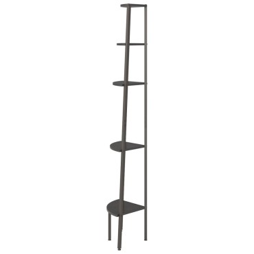 vidaXL Ραφιέρα Γωνιακή 5 Επίπεδων Μαύρη 45,5x31,5x180cm 1 τεμ.