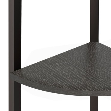 vidaXL Ραφιέρα Γωνιακή 5 Επίπεδων Μαύρη 45,5x31,5x180cm 1 τεμ.