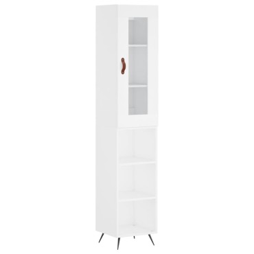 vidaXL Ντουλάπι Λευκό 34,5x34x180cm από Επεξεργασμένο Ξύλο 1 τεμ.