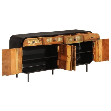 vidaXL Ντουλάπι 140x35x70cm Μασίφ Ανακυκλωμένο Ξύλο και Μέταλλο 1 τεμ.