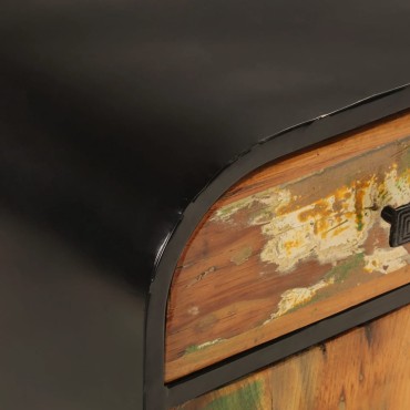 vidaXL Ντουλάπι 140x35x70cm Μασίφ Ανακυκλωμένο Ξύλο και Μέταλλο 1 τεμ.