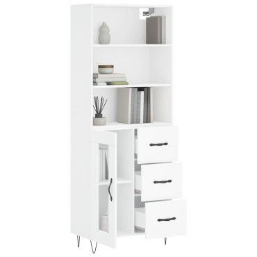 vidaXL Ντουλάπι Λευκό 69,5x34x180cm από Επεξεργασμένο Ξύλο 1 τεμ.