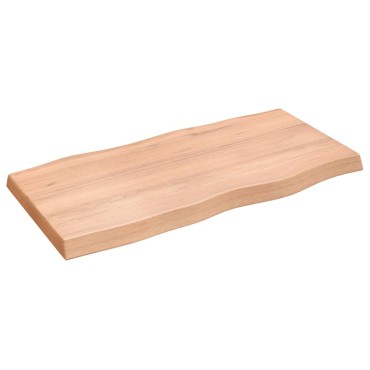 vidaXL Επιφ Τραπεζιού Αν Καφέ 100x50x(2-6)cm Ακατέργ. Μασίφ Ξύλο Δρυός 1 τεμ.