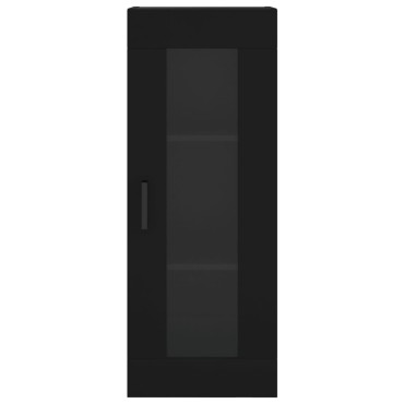 vidaXL Ντουλάπι Μαύρο 34,5x34x180cm από Επεξεργασμένο Ξύλο 1 τεμ.