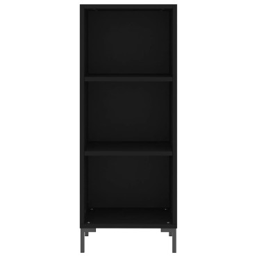 vidaXL Ντουλάπι Μαύρο 34,5x34x180cm από Επεξεργασμένο Ξύλο 1 τεμ.