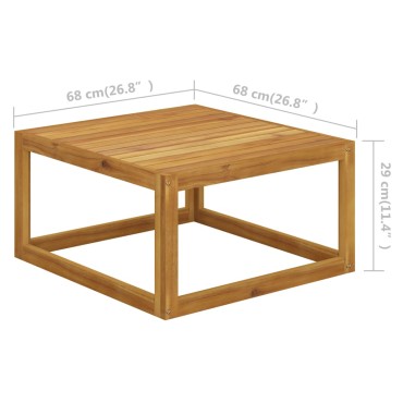 vidaXL Τραπεζάκι Σαλονιού 68x68x29cm από Μασίφ Ξύλο Ακακίας