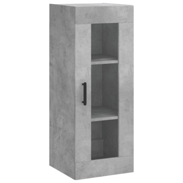 vidaXL Ντουλάπι Γκρι Σκυροδέματος 34,5x34x180cm Επεξεργασμένο Ξύλο 1 τεμ.