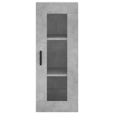 vidaXL Ντουλάπι Γκρι Σκυροδέματος 34,5x34x180cm Επεξεργασμένο Ξύλο 1 τεμ.