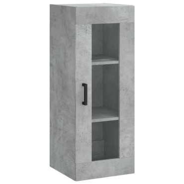 vidaXL Ντουλάπι Γκρι Σκυροδέματος 34,5x34x180cm Επεξεργασμένο Ξύλο 1 τεμ.