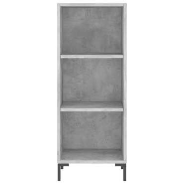 vidaXL Ντουλάπι Γκρι Σκυροδέματος 34,5x34x180cm Επεξεργασμένο Ξύλο 1 τεμ.