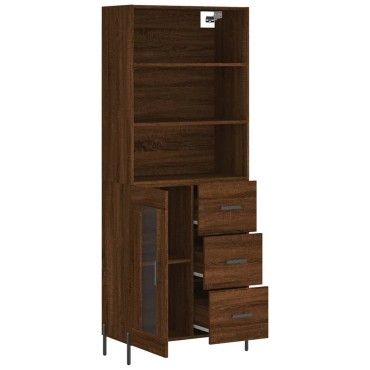 vidaXL Ντουλάπι Καφέ Δρυς 69,5x34x180cm από Επεξεργασμένο Ξύλο 1 τεμ.