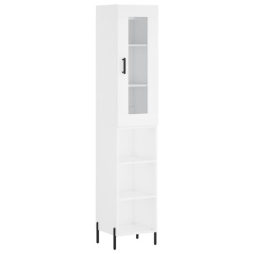 vidaXL Ντουλάπι Λευκό 34,5x34x180cm από Επεξεργασμένο Ξύλο 1 τεμ.