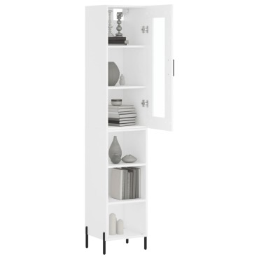 vidaXL Ντουλάπι Λευκό 34,5x34x180cm από Επεξεργασμένο Ξύλο 1 τεμ.
