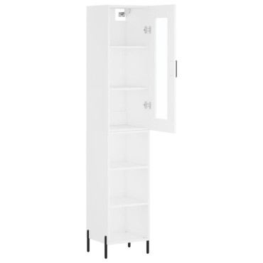 vidaXL Ντουλάπι Λευκό 34,5x34x180cm από Επεξεργασμένο Ξύλο 1 τεμ.