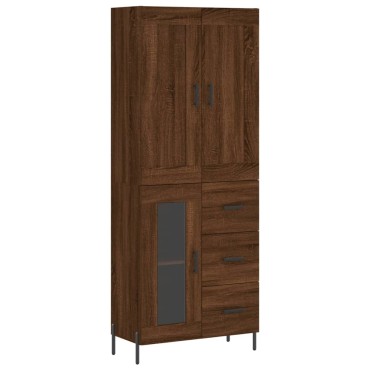 vidaXL Ντουλάπι Καφέ Δρυς 69,5x34x180cm από Επεξεργασμένο Ξύλο 1 τεμ.