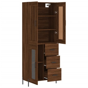 vidaXL Ντουλάπι Καφέ Δρυς 69,5x34x180cm από Επεξεργασμένο Ξύλο 1 τεμ.