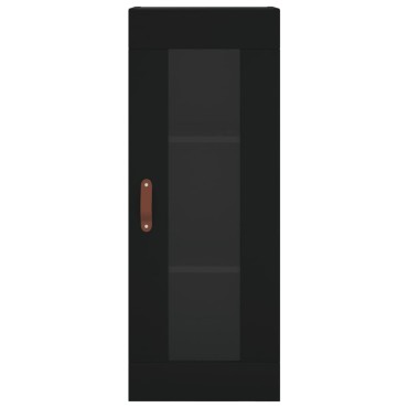 vidaXL Ντουλάπι Μαύρο 34,5x34x180cm από Επεξεργασμένο Ξύλο 1 τεμ.