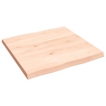 vidaXL Επιφάνεια Τραπεζιού 60x60x(2-4)cm Ακατέργαστο Μασίφ Ξύλο Δρυός 1 τεμ.