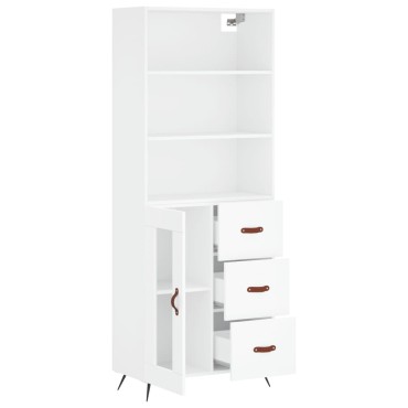 vidaXL Ντουλάπι Λευκό 69,5x34x180cm από Επεξεργασμένο Ξύλο 1 τεμ.
