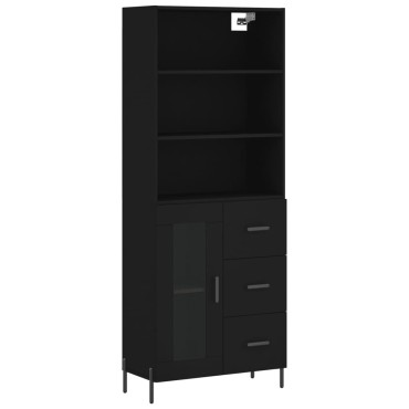 vidaXL Ντουλάπι Μαύρο 69,5x34x180cm από Επεξεργασμένο Ξύλο 1 τεμ.